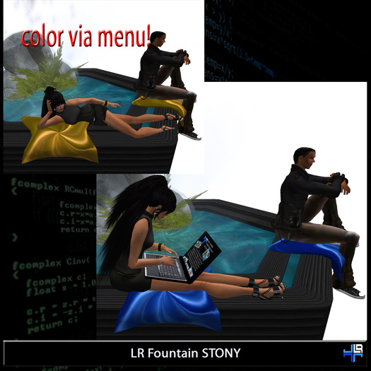 LR Fountain STONY - with animations, animated water, steam, sound, texture-changer