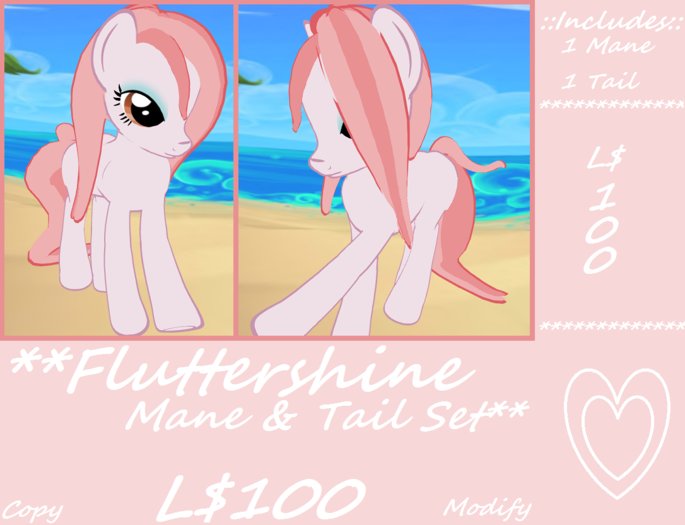 [Retired Item 50% Off] Fluttershine Mane & Tail Set