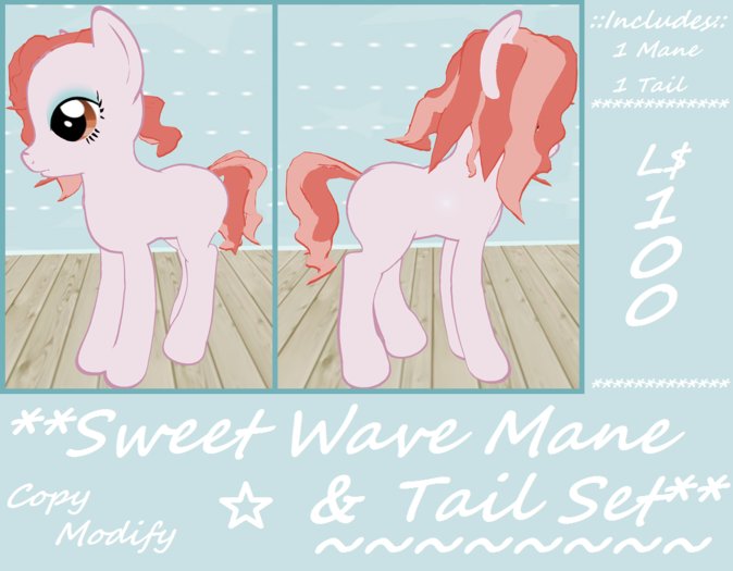 [Retired Item 50% Off] Sweet Wave Mane & Tail Set
