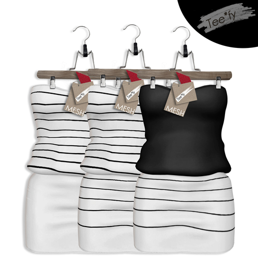 Tee*fy Lanelle Tube Romper Dress White Set 