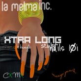 LMMA - MANGO PUNCH ORANGE   XTRA  LONG  NAILS 10i + BANGLE