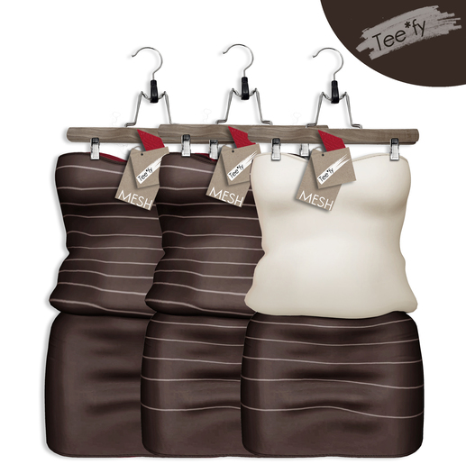 Tee*fy Lanelle Tube Romper Dress Brown Set