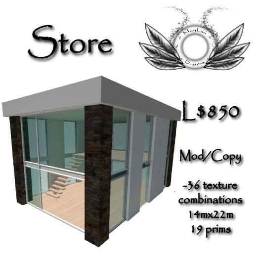 Store - low prim mesh shop with 36 texture combinations! Perfect for mall building :)