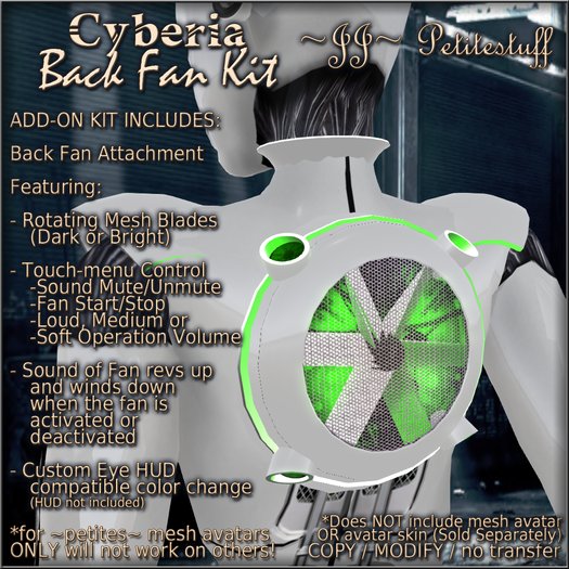 ~JJ~ Petitestuff Cyberia Back Fan Kit