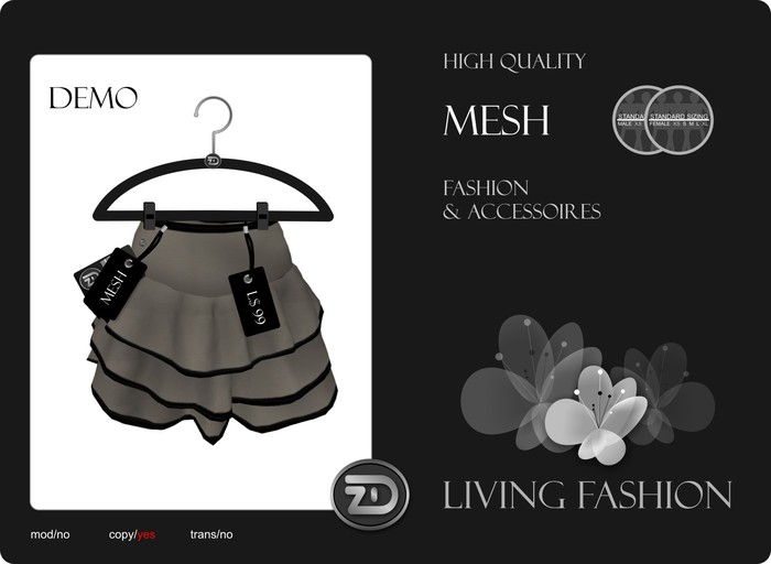 [ZD] MESH - Ruffled Miniskirt - DEMO