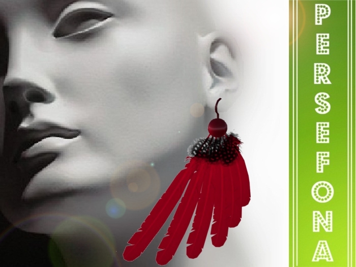 Persefona Digna Red Earrings with resizer