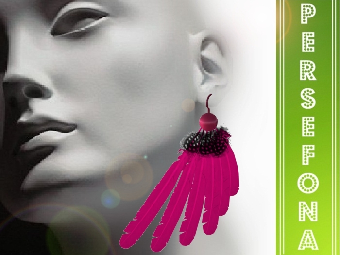 Persefona Digna Pink Earrings with resizer