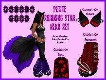 Petite Shinning Star Purple Tips Neko Set
