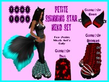 Petite Shinning Star Teal Tips Neko Set