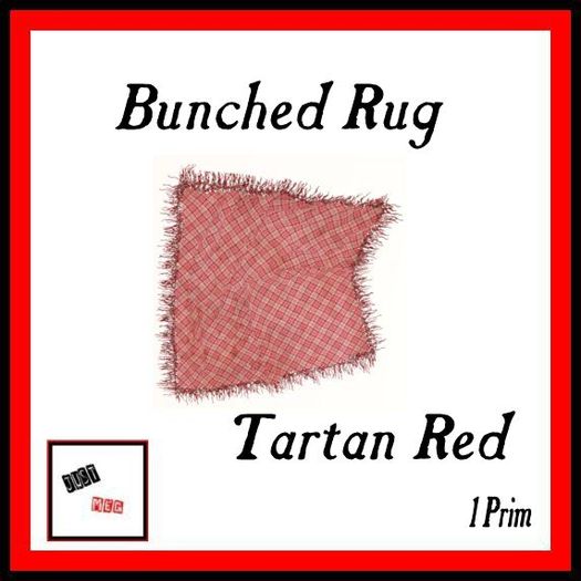 ~Just Meg~ Bunched Rug Tartan Red