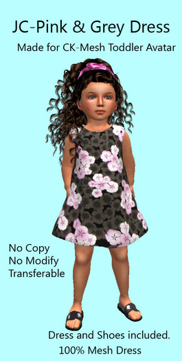 JC-Pink &Grey Dress 
