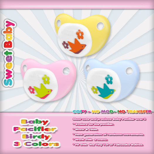 Sweet Baby - Pacifier Birdy 3 Colors