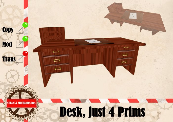 Desk, 4 Prims