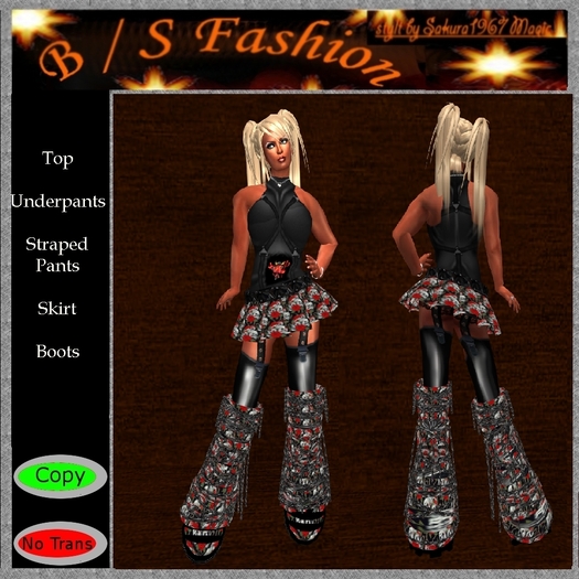 Skull Roses Skirt