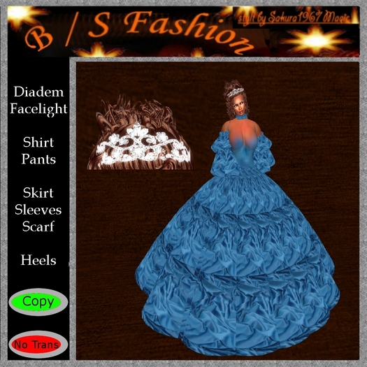 Blue Satin Gown