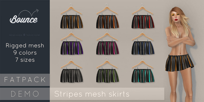 BOUNCE / DEMO Rigged Mesh mini-skirt