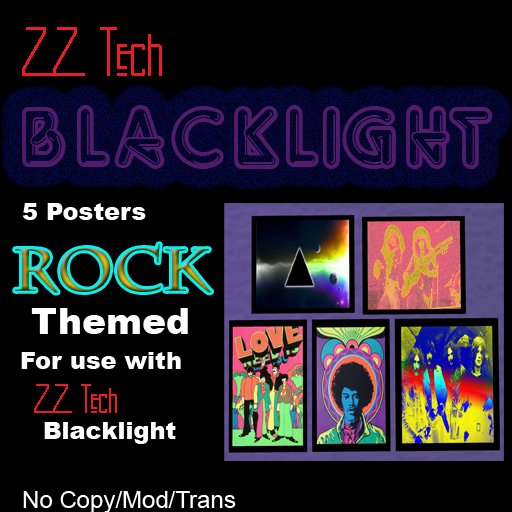 ZZ Tech Blacklight Poster Box - Rock