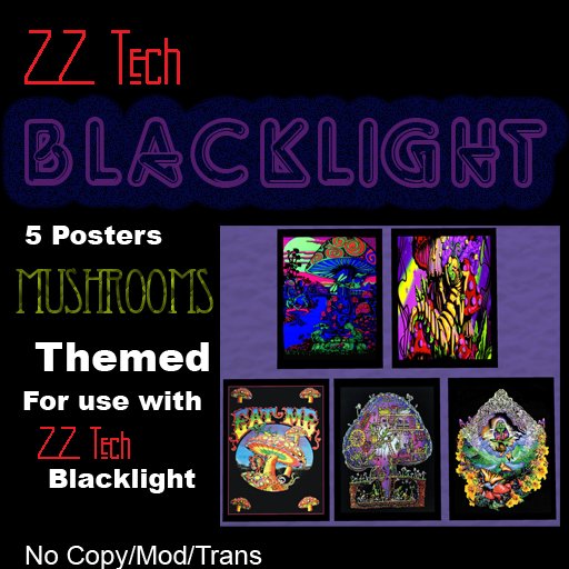 ZZ Tech Blacklight Poster Box - Mushroom