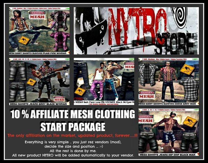$$ - NyTrO - $$ NEW 10 % MESH CLOTHING AFFILIATE START PACKAGE FRANCHISE Collection 2012 / 2013...!!! (Box)