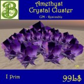 Amehyst Crystal Cluster * Multi Height Round 1 Prim, C/M