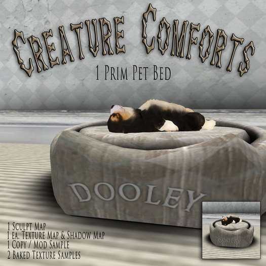 Creature Comforts Pet Bed Sculpt Maps