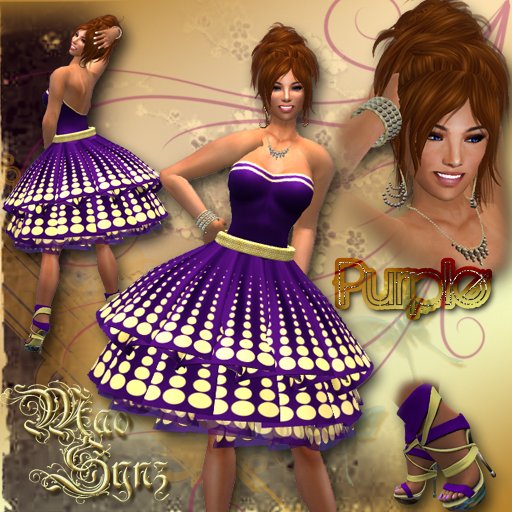 Gigi Party Dress Purple/Buttermint