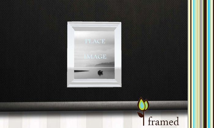 *framed* basic white gloss frame