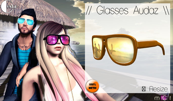 // Glasses Audaz \\ Color: orange/gold