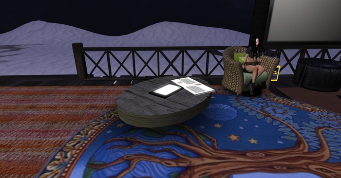 Oval coffee table with inner light