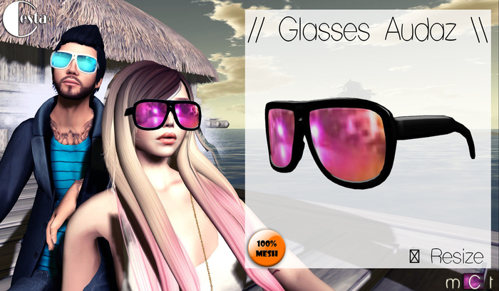 // Glasses Audaz \\ Color: black/pink