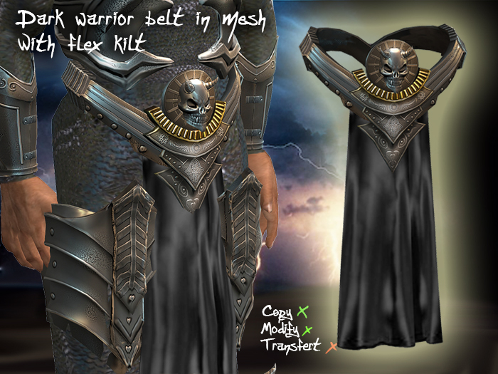 Dark warrior armor (belt and thigh)