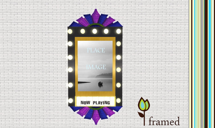 *FRAMED* Marquee Frame-Purple