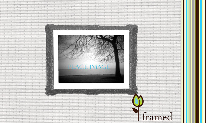 *framed* pewter large frame