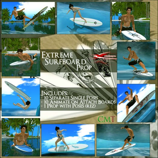 ::eXpression:: Props - Extreme Surfboard Prop