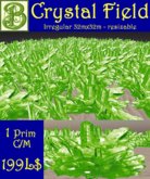 Green Peridot Crystal Field -  32m x 32m, Irregular Shape- 1 Prim, C/M