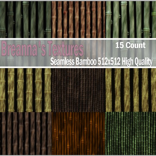 Breanna Textures 15 Count Seamless Bamboo High Quality 512x512