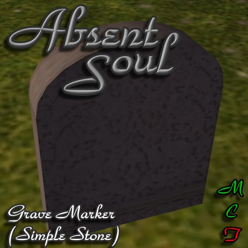 AS ~ Grave Marker - Simple Stone