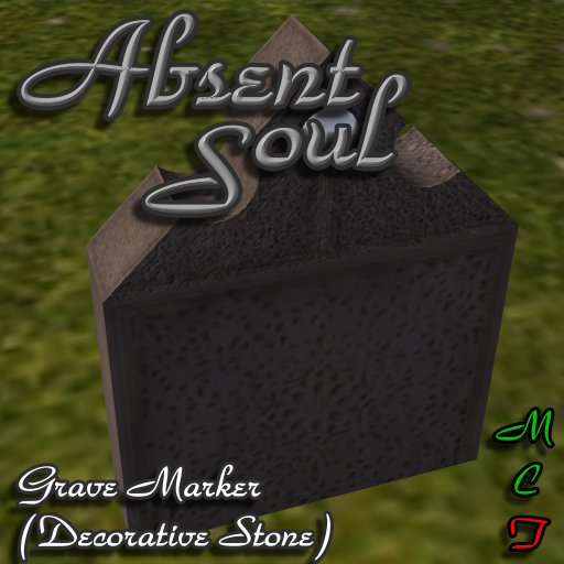 AS ~ Grave Marker - Decorative Stone
