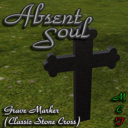 AS ~ Grave Marker - Classic Stone Cross
