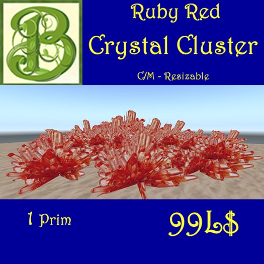 Ruby Red Crystal Cluster * Multi Height Round 1 Prim, C/M