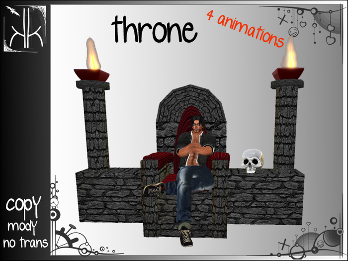 Throne with 4 animations