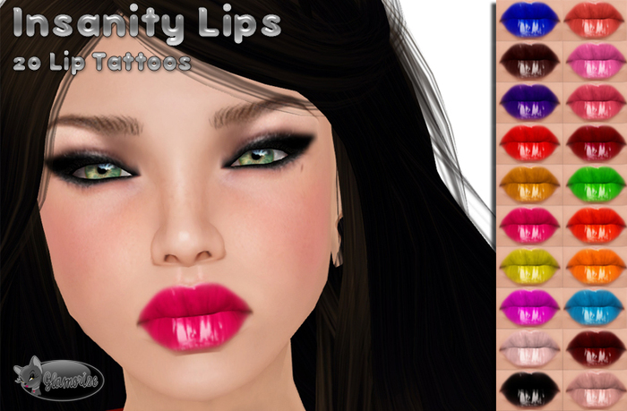 .:Glamorize:. Insanity Lips - 20 Colors Makeup Tattoos