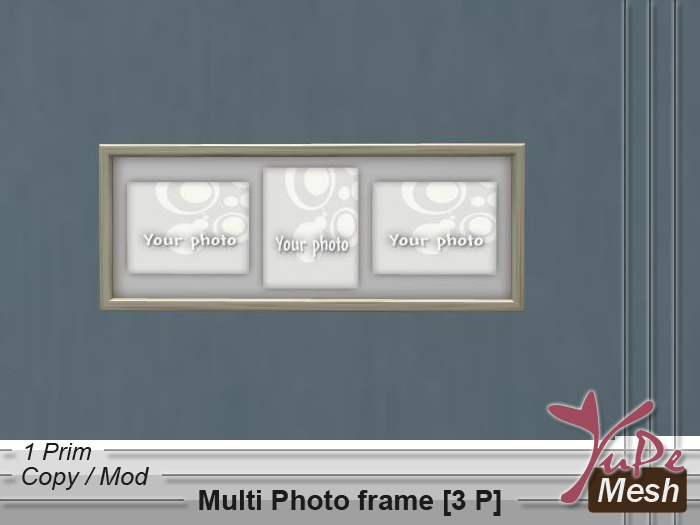 Yupe - Multi photo frame [3 P] (White wood) Mesh