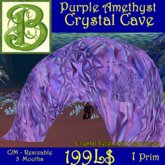 Amathysth Crystal Cave -  1 Prim, C/M