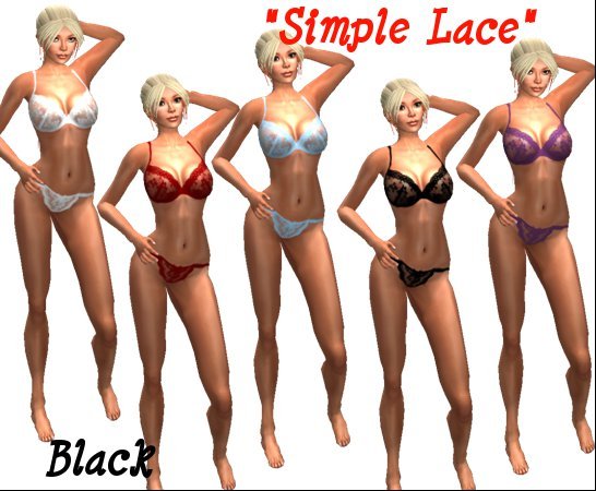 ♀ ♥ ♡ Polar Design "Simple Lace"  BLACK ♡ ♥ ♀