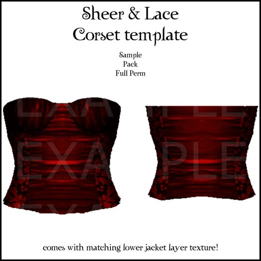 Eternal Creativity ~ Lace and Sheer Corset templates samplepack
