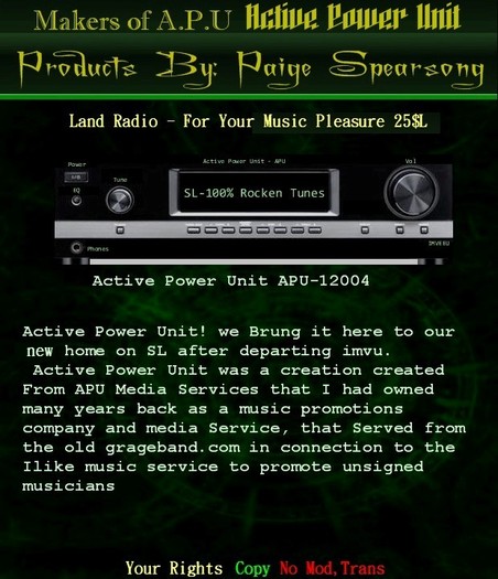 Active Power Unit-Stereo APU-12004-Boxed