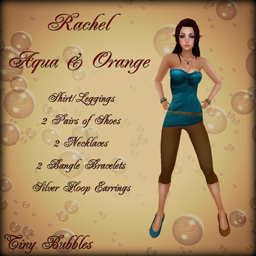 ~TB~ Rachel Aqua & Orange Tunic with Leggings