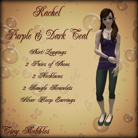 ~TB~ Rachel Purple & Dark Teal Tunic with Leggings