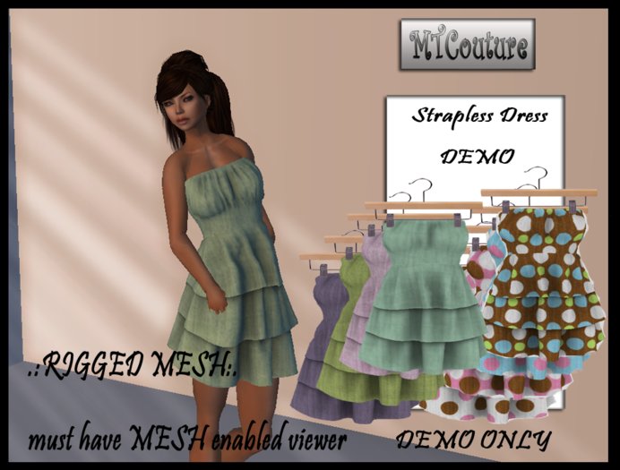.:MTCouture:. Strapless Dress DEMO